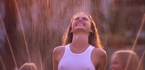  Keri Russell - Gets her top wet running through sprinklers - (uploaded by celebeclipse.com)